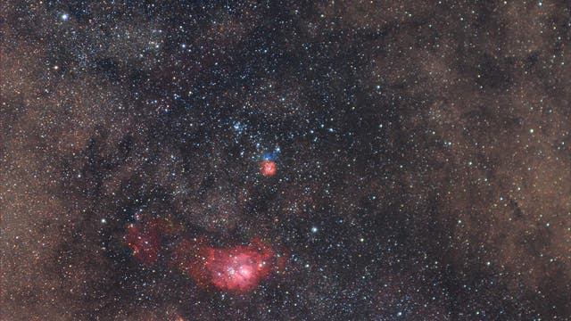 Messier 8, 20, 21, 23 - Milchstraße im Schützen