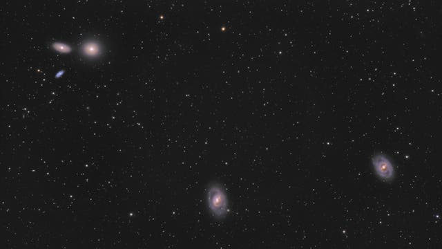 Die Galaxien Messier 95, Messier 96 und Messier 105