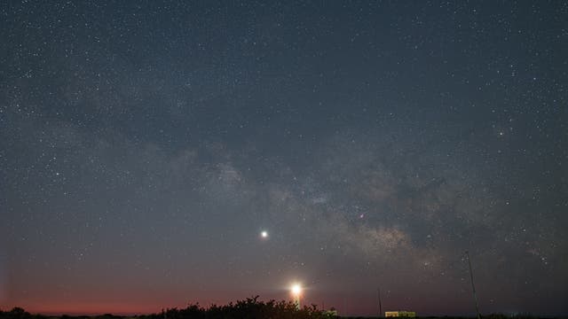 Summer Milky Way, Venus and Mars at Dawn
