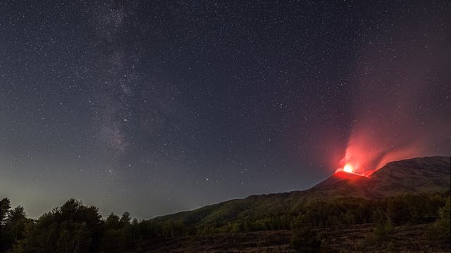 Etna & the Milky Way