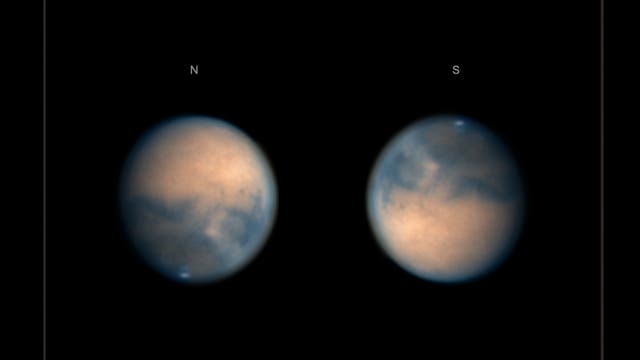 Mars mit Staubfahne am 18. November 2020