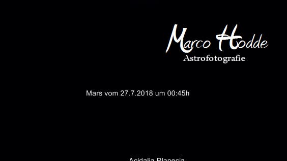 Mars vom 27.7.2018