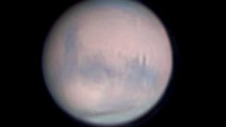 Mars in der Perseidennacht, 13. August 2018