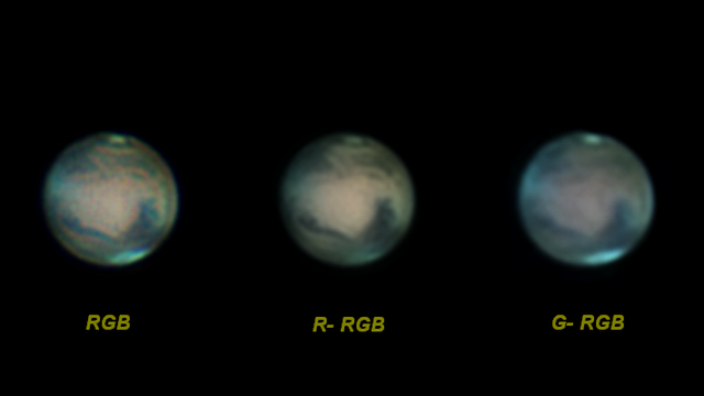Mars am 16.4.2014 in verschiedenen Komposits