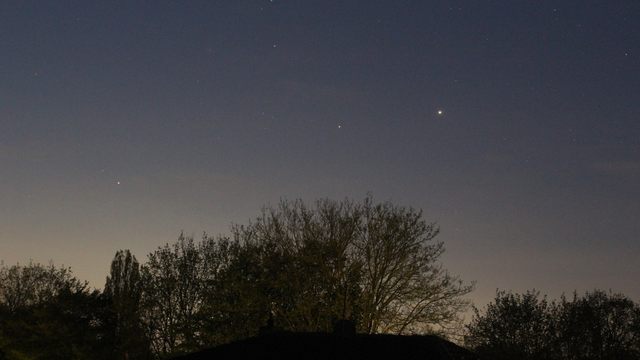 Mars, Jupiter und Saturn am Morgenhimmel