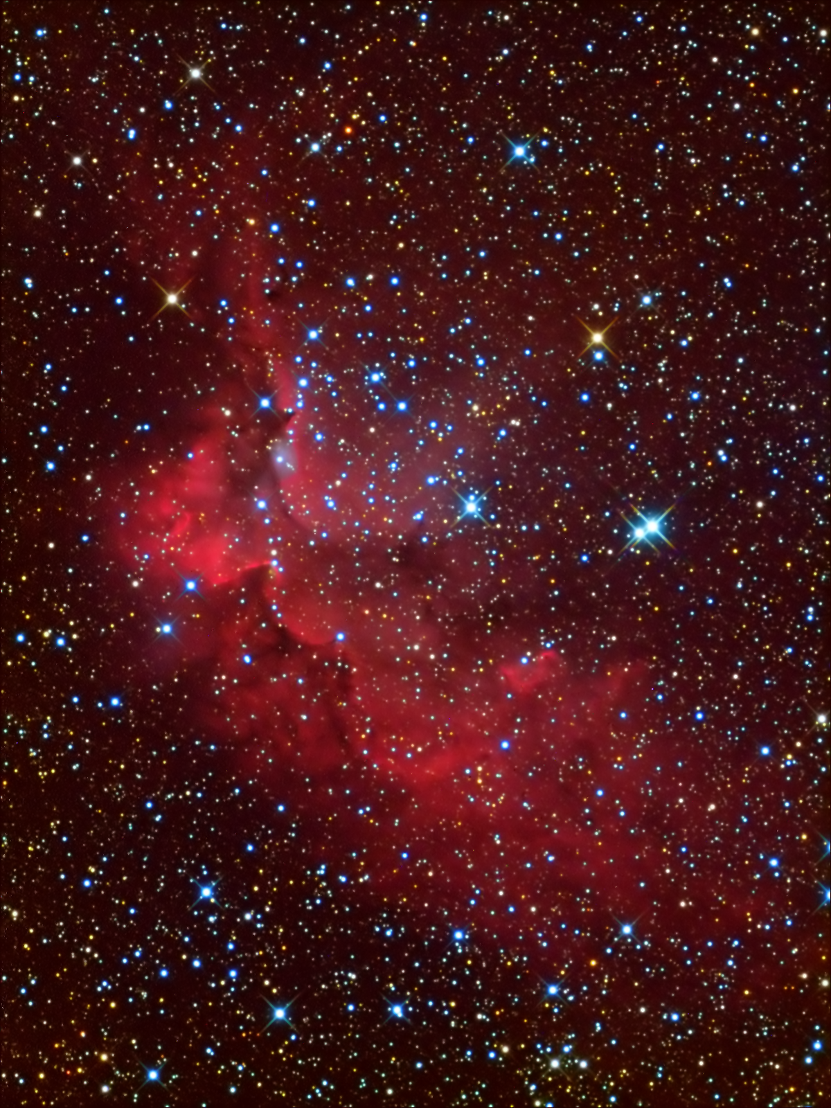 Sh2-142/NGC 7380 Emission Nebula in Cas