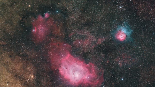 Messier 8 und 20: Beeindruckende Details im weiten Feld