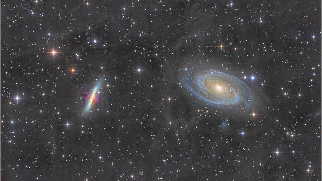 Messier 81 und 82 inklusive IFN (Integrated Flux Nebula)