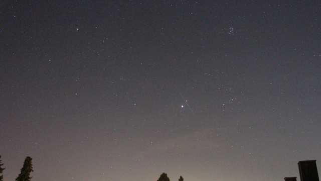 Meteorspur zwischen Mars und Jupiter