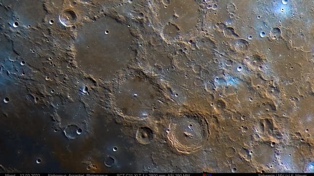 Mond, Alphonsus, Arzachel, Ptolemaeus am 12. März 2022 