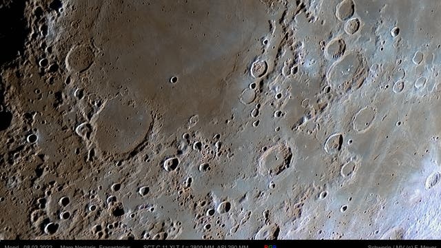 Mond, Fracastorius und Mare Nectaris am 8. März 2022
