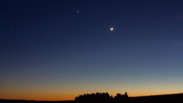 Mond und Abenstern Venus