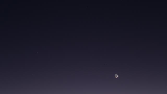 Neumond, Merkur und Venus in Namibia