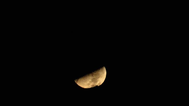 Mond beim Untergang im "Wienerwald"