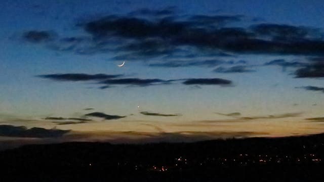 Mond Venus Weilburg 02. Januar 2014