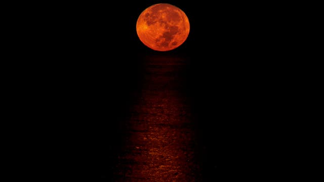 Monduntergang über dem Meer von Elafonissi