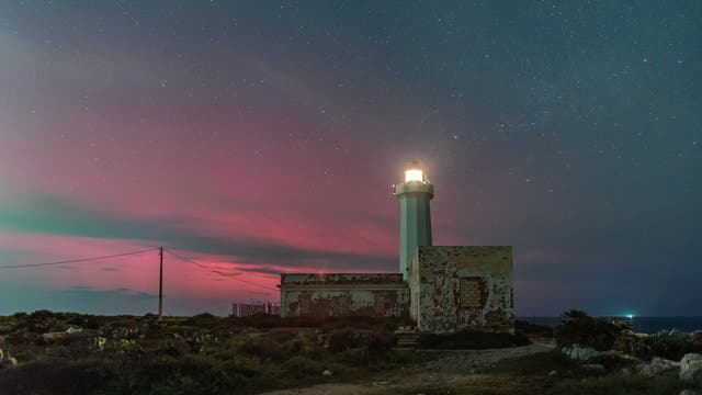 Northern Lights in Syracuse (Sicily)