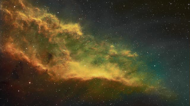 Der California-Nebel in der Hubble-Farbpalette