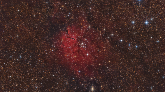 NGC 6820, NGC 6823 und Sh 2-86 Sternhaufen und Nebel