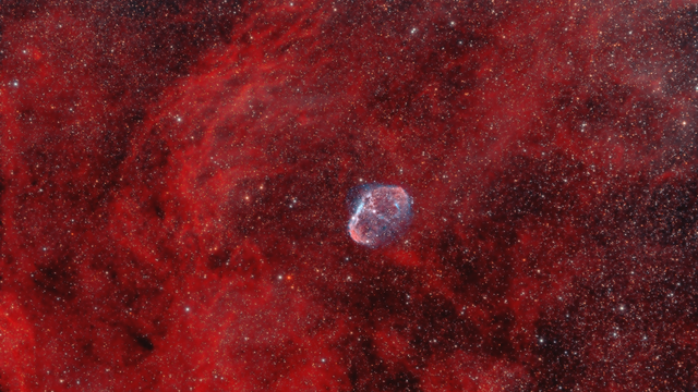 NGC 6888 - Sichel-Nebel in H-Alpha-OIII-RGB