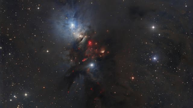 NGC 1333, Dunkelwolken und H-Alpha-SII-Bereiche