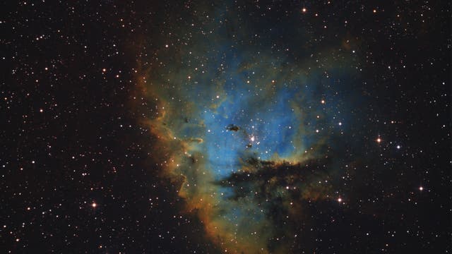 NGC 281 - Pacman-Nebel in der Hubble-Palette