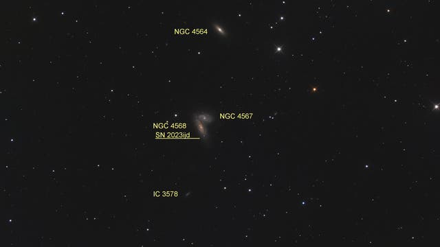 NGC 4568 mit SN 2023ijd (Objekte)