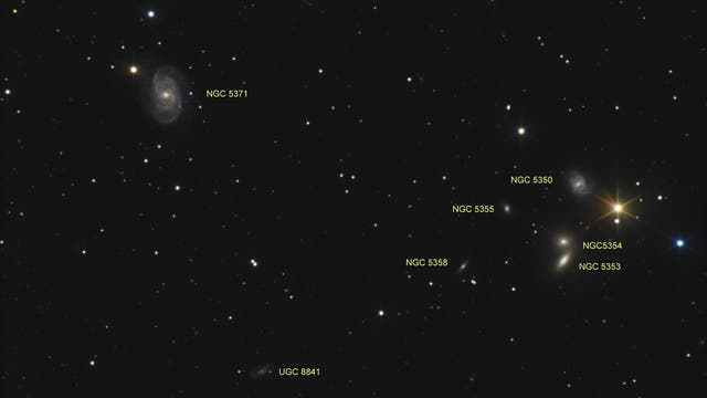 HCG 68 (NGC 5350; Objekte)