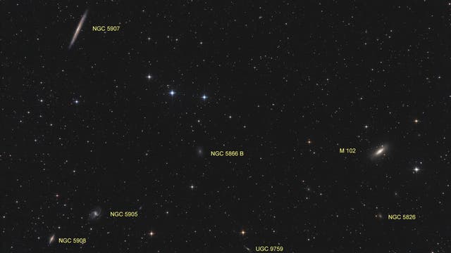 NGC 5907 und M 102  (Objekte)