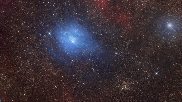 Sternhaufen NGC6649 und Reflexionsnebel IC1287 