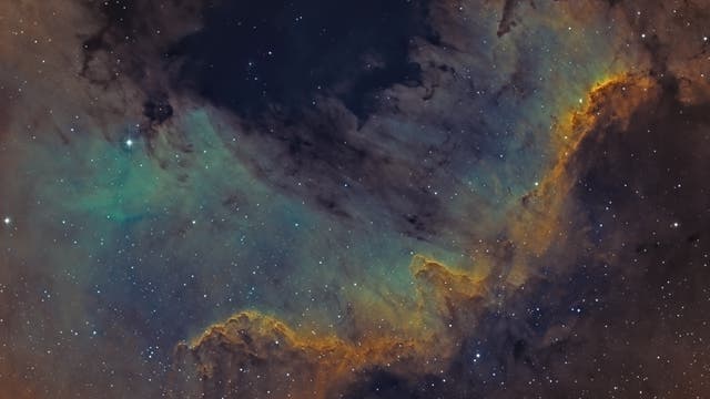 NGC 7000: "Die Große Wand" Bicolor