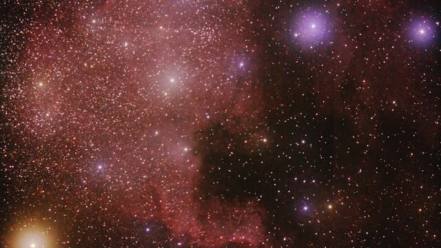 NGC 7000 bei leicht bewölkten Himmel