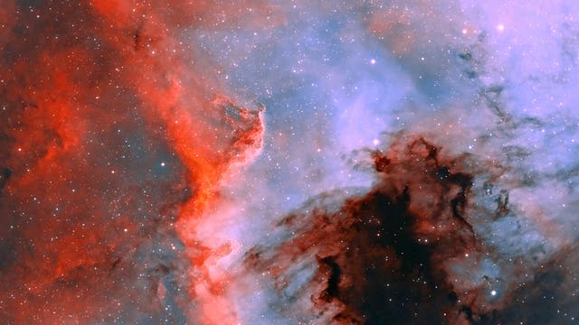 NGC 7000, real color mapped