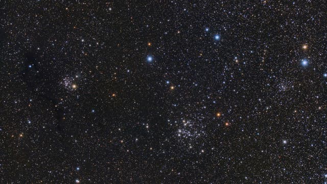 Drei offene Sternhaufen in der Cassiopeia