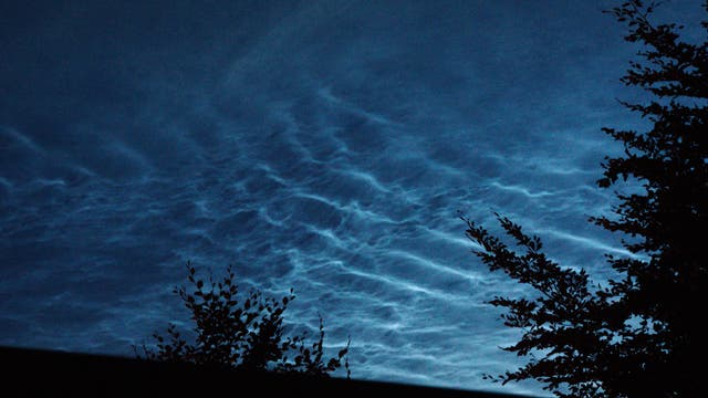 NLC - leuchtende Nachtwolken über der Nordeifel im Hürtgenwald - 2