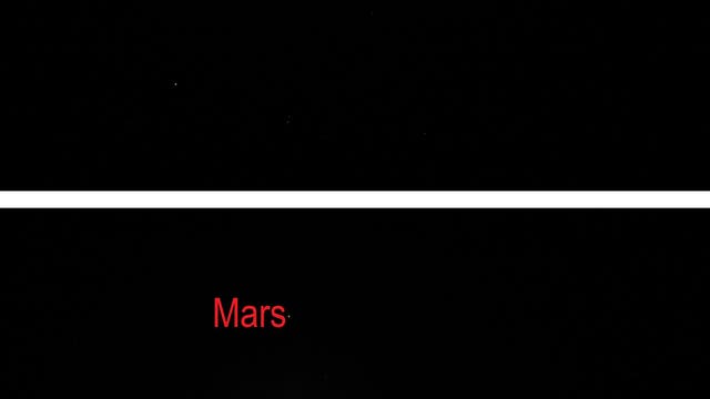Mond zwischen Mars und Aldebaran