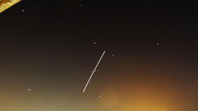 Orionsternbild + Flugzeug