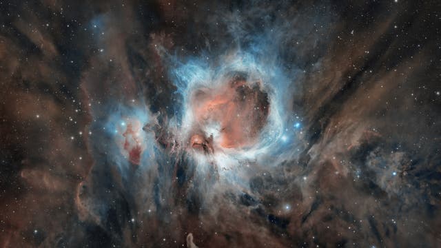 Der Orionnebel (M 42) in HOORGB