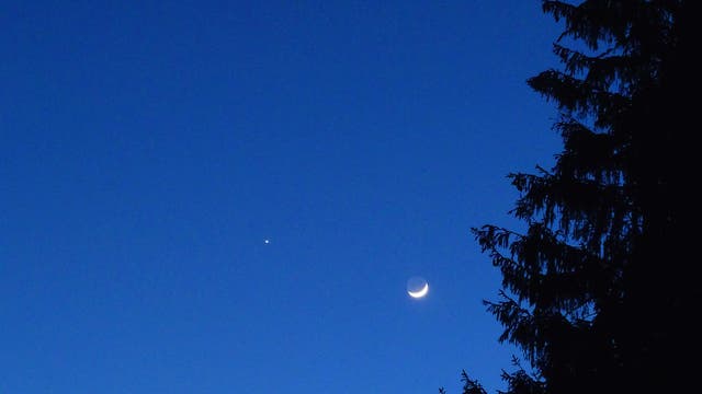 Mond, Venus und Jupiter