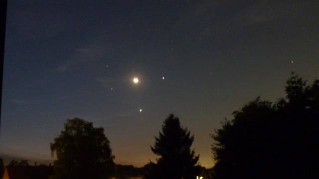 Mond Jupiter Venus Castor Pollux