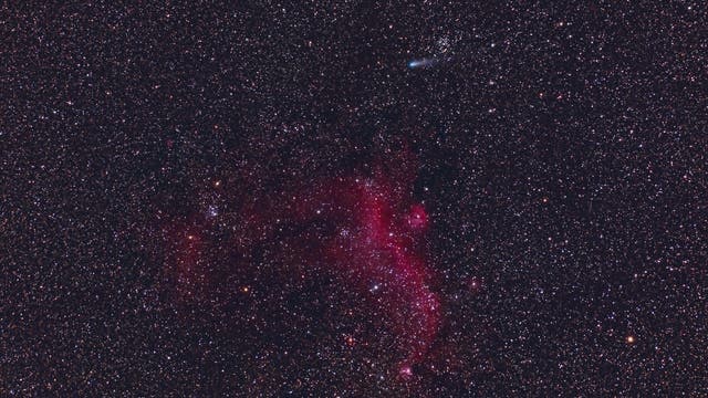 Komet 21P bei Möwennebel