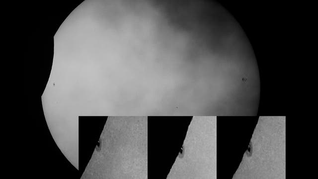Die Bedeckung der AR 13131 vom Mondrand