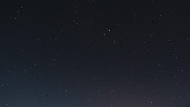 The polar star aligned above mount Etna Italy
