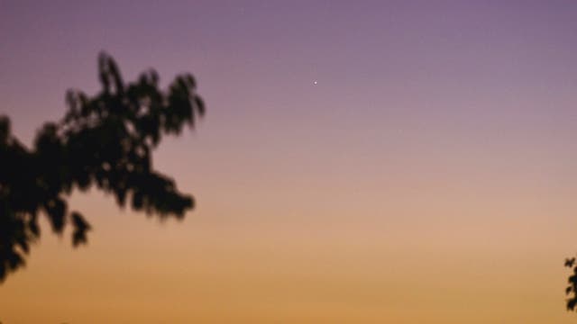 Moon Mercury at sunset Ragusa Italy 