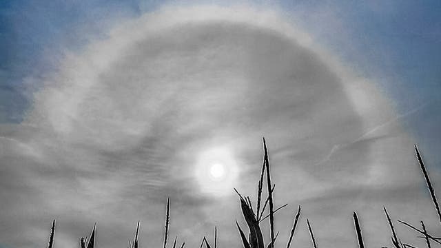 Am 9. August war über Bad Rothenfelde ein Sonnenhalo zu sehen