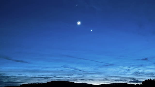 Handybild Venus, Jupiter Mond