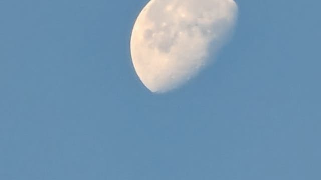 Abnehmender Mond am Morgen