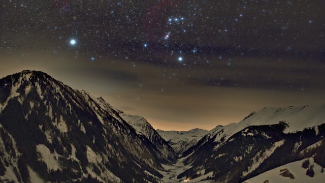 Orion in den Alpen