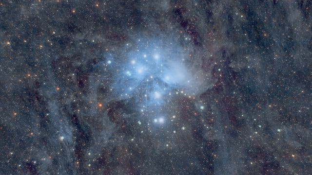 Die Plejaden und ihre Umgebung