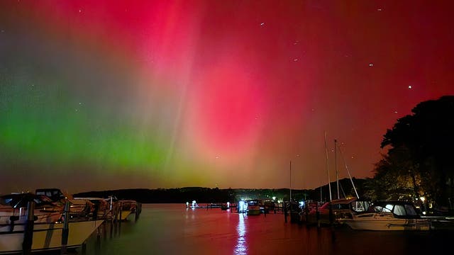 Polarlichter über dem Werbellinsee